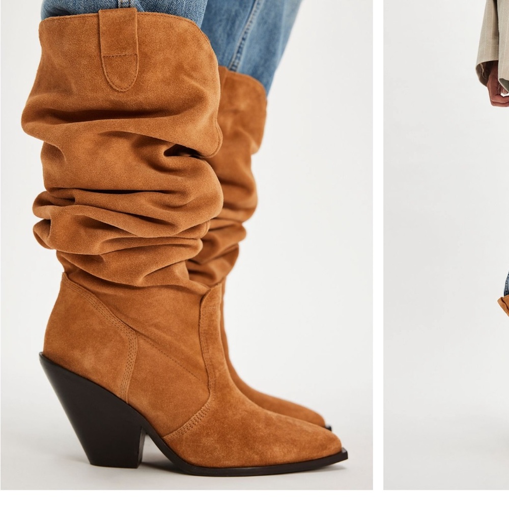 Triple Crown Over-the-knee Slouch boot Caramel Cafe Suede